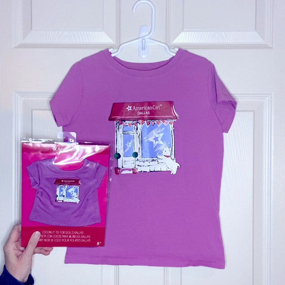 American girls purple coconut T-shirt + doll tee